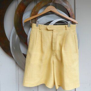 Vintage Linen Bermuda Shorts, Size 10